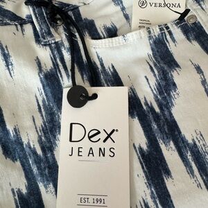 Women’s Dex Blue and White Denim Shorts